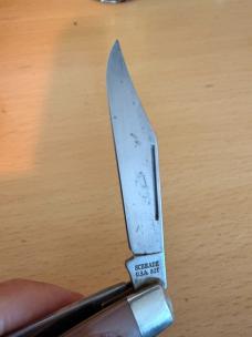 Schrade Old Timer USA 80T Pocket Knife 3 Blade Stockman Brown Delrin Great Snap