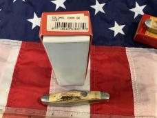 Colonel Coon (by Queen) Stockman Pocket Knife w/ Super Stag Handles -NOS
