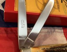 Robeson Pocket Eze (by Queen) Medium Trapper w/ Great Stag Handles -NOS in orig box