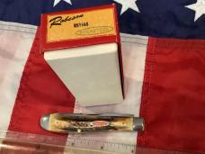 Robeson Pocket Eze (by Queen) Medium Trapper w/ Great Stag Handles -NOS in orig box