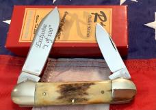 One of 100 Exclusive -Robeson Pocket Eze (by Queen) Canoe w/ Super Stag Handles -NOS in orig box