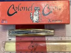 One of 200, Colonel Coon (by Queen) Medium Congress Knife w/ Super Stag Handles -NOS