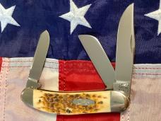 Case xx 2001 Sowbelly Stockman Knife Mdl# TB 6339 SS w/ Great Antique Bone Handles - NOS