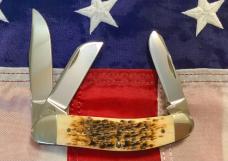 Case xx 2001 Sowbelly Stockman Knife Mdl# TB 6339 SS w/ Great Antique Bone Handles - NOS