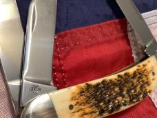 Case xx 2001 Sowbelly Stockman Knife Mdl# TB 6339 SS w/ Great Antique Bone Handles - NOS