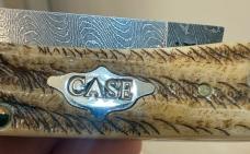 Case XX USA 2023 Vintage Bone Damascus 77461 Sod Buster Jr Pocket Knife