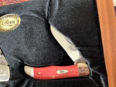 Case xx, 3 Knife set, Tiny Hunter, Mid Folder And Folding Hunter w/ Bone handles -NOS
