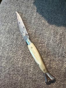 Vintage 16cm White Horn Fish Picklock