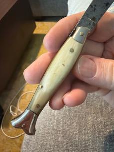Vintage 16cm White Horn Fish Picklock