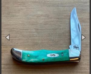 Items 68320 and 86298 Case Peacock Appaloosa Pocket Hunter and Case Green Appaloosa Picket Hunter