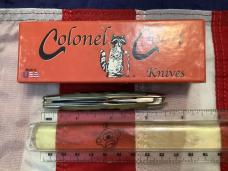 Colonel Coon (by Queen) Whittler Pocket Knife w/ Sweet Black Cherry Bone Handles -NOS & 1 of 400