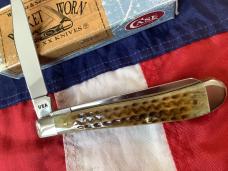 Case xx 2000 Slimline Trapper (Mdl# 62048 SS) w/ Fantastic Green Bone Handles -NOS