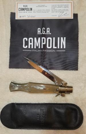 MINT - 5MM AGA CAMPOLIN BLACK WIDOW LUXE - BEAUTIFUL GOLDEN BRAZILIAN HORN