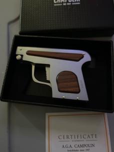 AGA CAMPOLIN “Gun” knife Switchblade NIB 