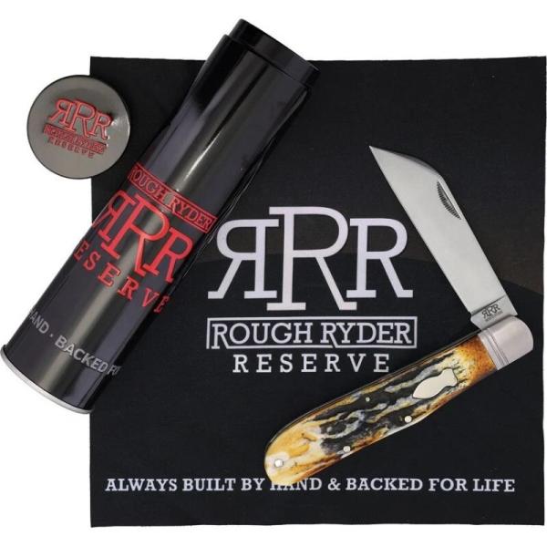 Rough Ryder Reserve Grandaddy Folder D2 Brown Jigged Bone RRR024CB Rough Ryder Reserve Grandaddy Folder D2 Brown Jigged Bone RRR024CB