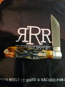 Rough Ryder Reserve Grandaddy Folder D2 Brown Jigged Bone RRR024CB