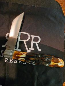 Rough Ryder Reserve Grandaddy Folder D2 Brown Jigged Bone RRR024CB