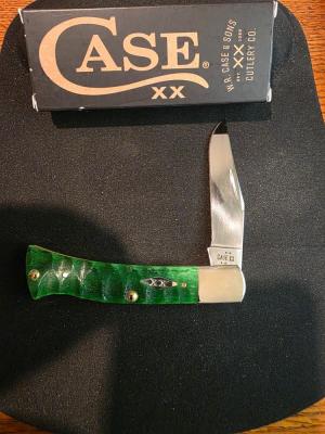 Case Axe Handle Gator Jigged Bright Green Bone 11445