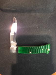 Case Axe Handle Gator Jigged Bright Green Bone 11445