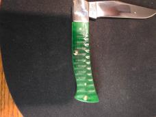 Case Axe Handle Gator Jigged Bright Green Bone 11445
