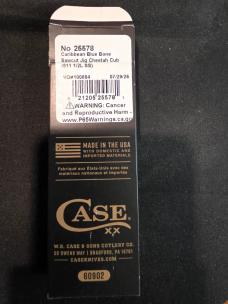 Case Cheetah Cub Sawcut Jigged Caribbean Blue Bone 25578