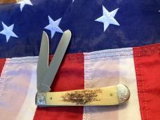 Case xx 2001 Trapper (Mdl# V6254 SS) w/ Vintage Bone Handles + Scrolled Bolsters -NOS