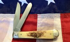 Case xx 2001 Trapper (Mdl# V6254 SS) w/ Vintage Bone Handles + Scrolled Bolsters -NOS