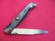 Vintage Italian INDIANA 8" Slant Bolster HORN Switchblade Knife - NOS