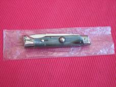 Vintage Italian INDIANA 8" Slant Bolster HORN Switchblade Knife - NOS