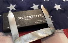 1991 Winchester Moose Knife (Mdl# 2991 P) w/ Super Fiery Mother of Pearl Handles -NOS n orig box