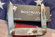 1991 Winchester Moose Knife (Mdl# 2991 P) w/ Super Fiery Mother of Pearl Handles -NOS n orig box