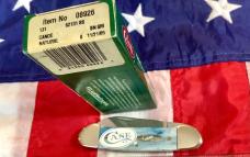 Case xx 2011 Canoe (Mdl# 62131 SS) w/ Beautiful Blue Bone Handles +White case xx -NOS