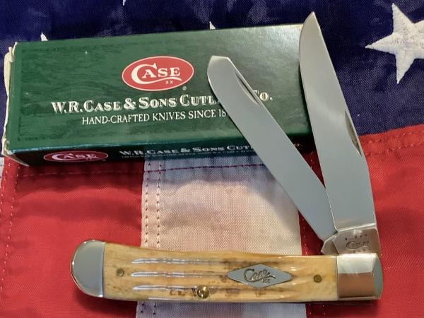 Case xx 2011 Trapper (Mdl# 6254 SS) w/ Antique Bone Handles -great looking knife! -NOS Case xx 2011 Trapper (Mdl# 6254 SS) w/ Antique Bone Handles -great looking knife! -NOS