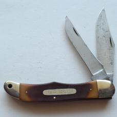 Vintage Schrade USA 25OT Old Timer Folding Hunter Knife 2-Blade w/ Leather Sheath