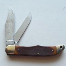 Vintage Schrade USA 25OT Old Timer Folding Hunter Knife 2-Blade w/ Leather Sheath