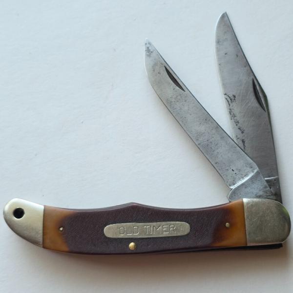 Vintage Schrade USA 25OT Old Timer Folding Hunter Pocket Knife 2-Blade User EDC