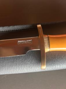 Randall Vintage Yellow Micarta Fixed Blade