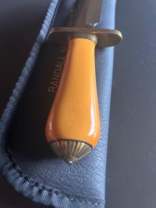 Randall Vintage Yellow Micarta Fixed Blade