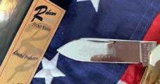 Robeson ShurEdge 1 of 100 Canoe Knife w/ Green Bone Handles -NOS in orig box & Minty 