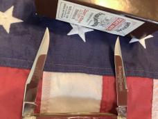 One of 100, 2006 Schatt & Morgan Lg Muskrat Knife w/ Nice Burgendy Bone Handles -NOSin orig box