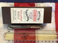 One of 100, 2006 Schatt & Morgan Lg Muskrat Knife w/ Nice Burgendy Bone Handles -NOSin orig box