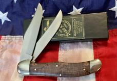 Queen Cutlery 2 Blade Folding Hunter (#39 BEM) w/ Birdseye Maple Handles -NOS in orig box