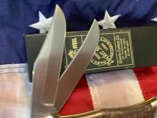 Queen Cutlery 2 Blade Folding Hunter (#39 BEM) w/ Birdseye Maple Handles -NOS in orig box