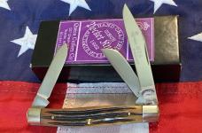1 of 65, Queen *Dan Burke* 2007 Stockman (MDL# Burke 26) w/ Sweet Brown Winter Bottom Bone Handles