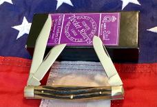 1 of 65, Queen *Dan Burke* 2007 Stockman (MDL# Burke 26) w/ Sweet Brown Winter Bottom Bone Handles
