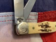 Case xx 2001 Tiny Hunter (Mdl# THV62165 SS) w/ Vintage Bone Handles + Scrolled Bolsters -NOS