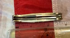 Case xx 2001 Tiny Hunter (Mdl# THV62165 SS) w/ Vintage Bone Handles + Scrolled Bolsters -NOS