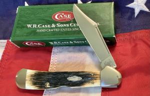 Case xx 2005 Copperlock Mdl 61549L SS w Olive Green Bone Handles -NOS in orig box