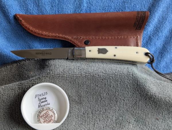 P74525 Northfield UN-X-LD Ivory Linen Micarta - NIT. Mint P74525 Northfield UN-X-LD Ivory Linen Micarta - NIT. Mint