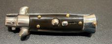 Vintage 12cm Italian Stiletto, Buffalo Scales, Swedge Blade